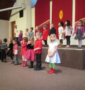Fiona had her preschool Christmas program. She sang every word to every song. I could not talk her out of the green leggings with red socks, I mean she was "Christmas Dorothy" for goodness sake. Lucas ran around like a nutcase the whole time.